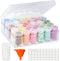 BigOtters Embroidery Diamond Storage Box, 30PCS Big Clear Plastic Bead Containers with Silicone Funnel for Jewelry Painting DIY Art Craft Rhinesto...
