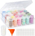 BigOtters Embroidery Diamond Storage Box, 30PCS Big Clear Plastic Bead Containers with Silicone Funnel for Jewelry Painting DIY Art Craft Rhinesto...