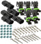 5-Pack (2-PIN) 20 Amps Weather-Pack Waterproof Male Female 2-Conductor Connector, Pin Socket Seal Kit 14-16 AWG...