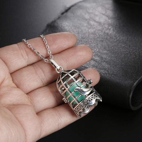 Mixed Pearl Cage Locket Pendants Set, Essential Oil Diffuser DIY Necklace Bracelet Jewelry Making Craft, Bulk Beads Aromatherapy Diffuser Charms G...