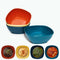 4 Pack 5.4 inch Square Wheat Straw Kitchen Bowls?20 Oz Plastic Stackable Cereal Bowls for Snacks & Ice Cream?Microwave and Dishwasher Safe(Dark co...