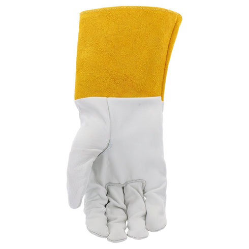 IRONCAT 6141 Kidskin TIG Welding Gloves – Medium, Kevlar Thread Welding Gloves with 4 in. Gold Cuff, Straight Thumb, Natural...