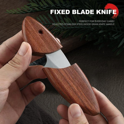 Small Pocket Knife Keychain Knife for Men with Sheath, Box Cutter Knife, EDC Pocket Knives for Outdoor Camping, Gifts for Dad husband Him...