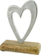 Eleven Perfect Years 11th Anniversary Rustic Metal Heart Decoration – Free Standing Aluminium & Wooden Decoration (hssperf-11)...