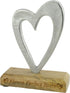 Eleven Perfect Years 11th Anniversary Rustic Metal Heart Decoration – Free Standing Aluminium & Wooden Decoration (hssperf-11)...