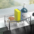 Kitchen Sink Caddy Organizer Sponge Holder for Kitchen Sink with Stainless Steel Auto Drain Tray, Self Drain Dish Soap Sponge Caddy Rack for Kitch...