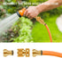 Garden Water Pipe Quick Connect, No-Leak 3/4 Inch GHT Thread Fitting Water Hose Female Adapter, Heavy-Duty Rust Resistant Brass Water Pipe Connect...