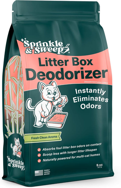 Sprinkle & Sweep Litter Box Deodorizer - Cat Litter Deodorizer Non Toxic and Safe for Kittens - Litter Deodorizer Instantly Eliminates Foul Litter...