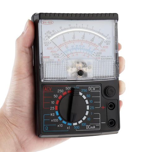 DC/AC Voltage Current Resistance Electrician Tool Mechanical Multimeter with Test Leads, Handheld Analog Multimeter Pointer Tester...