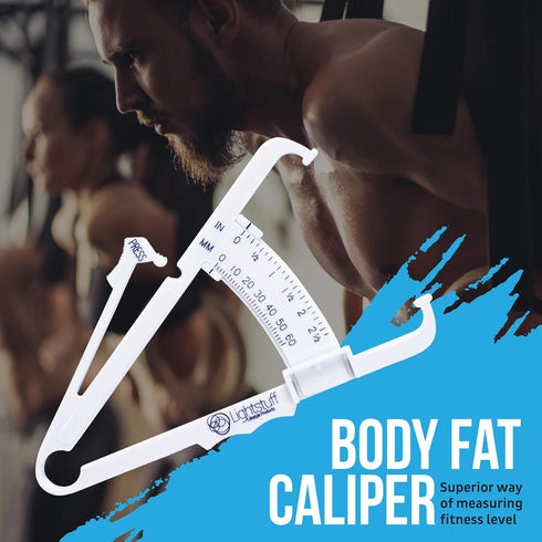 Body Fat Caliper - Skinfold Caliper - Check Your Fat Percentage at Home without Anyone's Help - Body Fat Charts and Instructions Included...