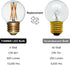 Vintage Non-Dimmable LED Bulbs, G50 G16.5 Edison Bulb, Equivalent 40W, Soft Warm White Light 2700K, E26 Medium Base, Clear Glass LED Filament Ligh...