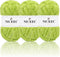 NICEEC 3 Skeins Soft Chenille Yarn Blanket Yarn for Knitting Fancy Yarn for Crochet Weaving DIY Craft Total Length 3×85m (3×93yds, 3×50g)_Spring G...