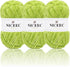 NICEEC 3 Skeins Soft Chenille Yarn Blanket Yarn for Knitting Fancy Yarn for Crochet Weaving DIY Craft Total Length 3×85m (3×93yds, 3×50g)_Spring G...