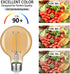 G25 LED Edison Vanity Globe Light Bulbs, LED Filament Light Bulb, 6W Equivalent to 60W, G80 Dimmable 600LM E26 Medium Base, Bathroom Vanity Mirror...