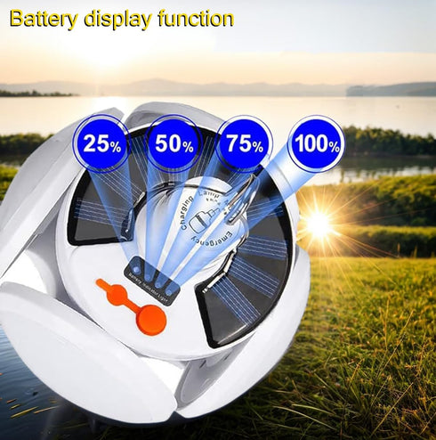 Solar Multi-Functional Emergency LED Light Bulb with USB Charging, foldable light bulb ?Outdoor led bulbs ideal for Power Outage, Tent Camping, Fi...