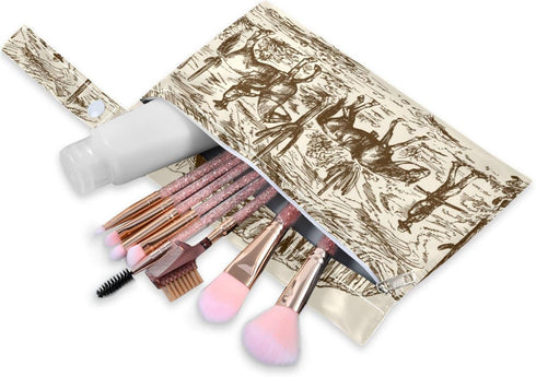 2pcs Western Desert Cowboy Wet Dry Bags,Waterproof Reusable Cloth Diaper Wet Dry Bags for Travel,Diapers,Dirty Gym Clothes and Toiletries...