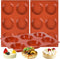 3 Pack Silicone Muffin Top Pans for Baking/Non-Stick 3 inch 6-Cavity Round Silicone Baking Mold for Whoopie Pie Pan, Corn Bread, Candy, Eggs, Muff...