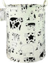FANKANG Storage Basket, Nursery Hamper Canvas Laundry Basket Foldable with Waterproof PE Coating Large Storage Baskets for Kids Boys and Girls, Of...