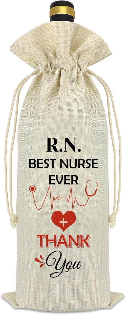 Nurse Gifts for Women Men Best Nurse Ever Wine Bag Nurse Thank You Gifts Nurses Week Gifts Nurse Appreciation Gifts RN Gifts for Nurses Christmas ...