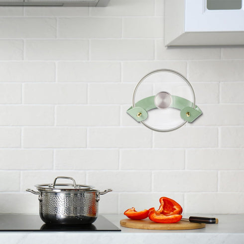 Pot Lid Holder - Pot Lid Organizer Inside Cabinet Wall Mount Metal Durable Pot and Pan Lid Storage for Kitchen...