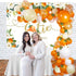 Little Cutie Orange Yellow White Balloon,Baby shower decorations,with Artificial Willow Leaves for Birthday Sunshine Baby Shower Bridal Shower Par...