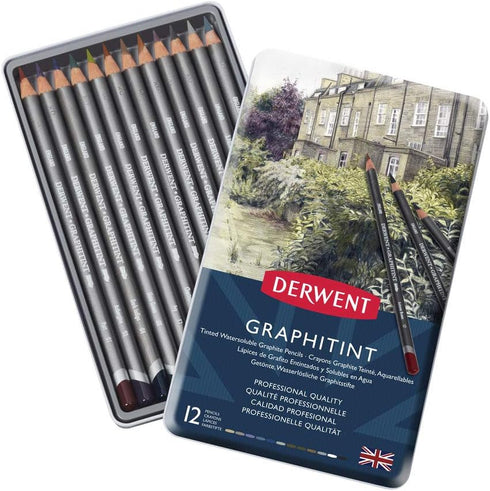Derwent Graphitint Pencils, Metal Tin, 12 Count (0700802)...