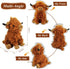 Stuffed Animals Highland Cows Cute Stuff Fluffy Cattle Dolls Skeleton Toys Figure Pillows Birthday Presents for Baby Kids Girls Boys Toddler Presc...