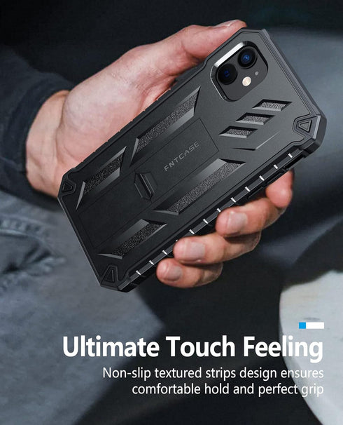 FNTCASE for iPhone 11 Phone Case: for iPhone XR case with Kickstand Shockproof Military Grade Protective Cover - Dual Layer Full Protection Sturdy...