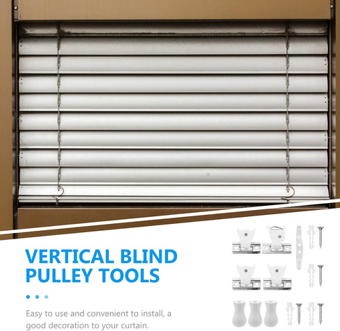 1 Set Roller Blind Repair Kit Mount Window Shade Brackets Pull End Curtain Roller Blind Lifting Pulley Accessories for Vertical Blinds Roman Shade...