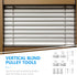 1 Set Roller Blind Repair Kit Mount Window Shade Brackets Pull End Curtain Roller Blind Lifting Pulley Accessories for Vertical Blinds Roman Shade...