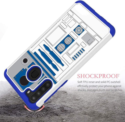 Candykisscase Compatible with Samsung Galaxy A21 Case,Samsung A21 Cover, Astromech Droid Robot Pattern Shock-Absorption Hard PC and Inner Silicone...