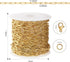 Kyutong 5M Gold Plated Necklace Chain for Jewelry Making 304 Stainless Steel Paperclip Chain Roll with Lobster Clasps and Jump Rings for Men Women...