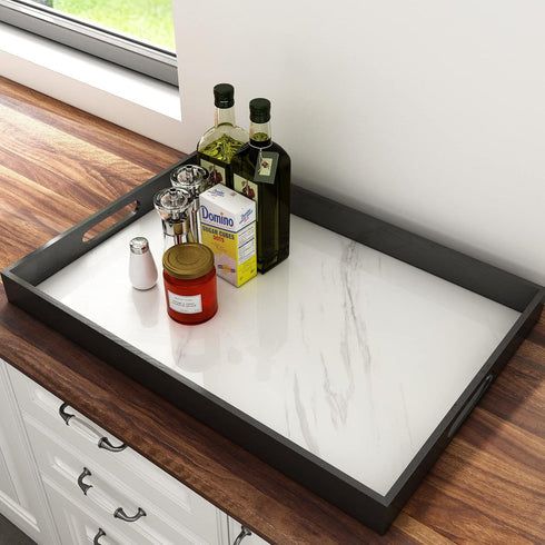 YENHOME White Marble Contact Paper for Countertops Self Adhesive Counter Top Covers Glossy Marble Countertop Peel and Stick Waterproof Decorative ...