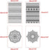 Arbuya Polymer Clay Texture Sheets for Boho Style Earring Jewerly Making, Flowers Geometric Clay Texture Stamps Mat for Polymer Clay Projects Poly...