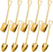 10PCS Gold Shovel Shape Spoons, Stainless Steel Tea Spoon Coffee Spoon Dessert Spoon, Mini Cute Mixing Spoon Sugar Spoon Cake Spoon Ice Cream Spoo...