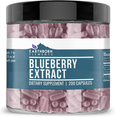 Earthborn Elements Blueberry 10:1 Extract Capsules, Pure & Undiluted, No Additives...