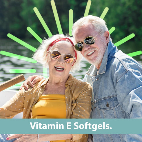 GeriCare Vitamin E Supplement 45 mg (100 IU) Softgels, Supports Skin, Brain & Immune Health, 100 Count (Pack of 1)...