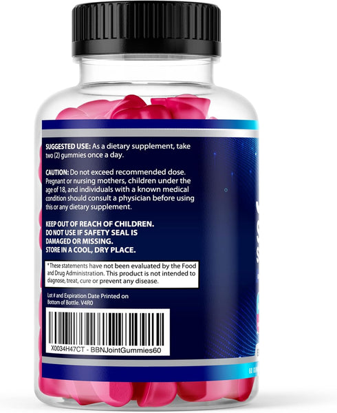 Joint Support Gummies - Advanced Glucosamine Gummy Supplement with Vitamin E, High Potency Antioxidant & Inflammatory Response, Comfort for Back, ...