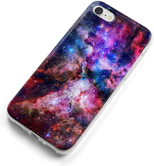 Case for iPhone SE 3/2(2022/2020 Edition) 8/7/6/6S/SE 2nd Generation Unique Outer Space Nebula Galaxy Design Matte Slim TPU Flexible Soft Silicone...
