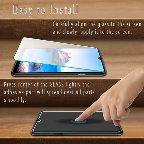 HPTech (2 Pack) Designed for Samsung Galaxy A20s Tempered Glass Screen Protector, Anti Scratch, Bubble Free, Case Friendly...