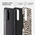 BURGA Phone Case Compatible with Samsung Galaxy S20 - Hybrid 2-Layer Hard Shell + Silicone Protective Case -Black Polka Dots Pattern Nude Almond L...