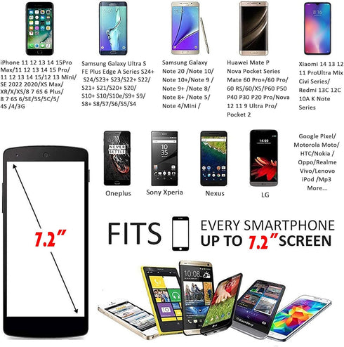 Phone Holder for Running Armband Cell Phone Holder for iPhone 15 14 13 12 11 Pro Max Xs Xr X 8 7 6 Plus Galaxy Ultra S24 Note Carrier Bag Pouch,Gy...
