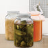 Artcome 1-Gallon Glass Jar Wide Mouth with 2 Airtight Plastic Lids, 4 Muslin Cloths, 2 Rubber Bands, 2 Gold Mats and a Brush for Kombucha, Ferment...