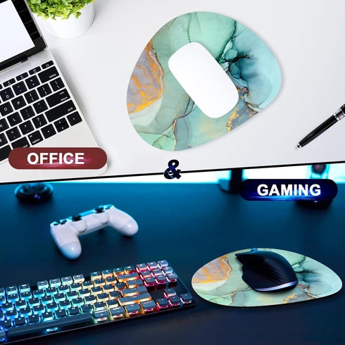 Mouse Pad, Premium-Textured Oval Computer Mousepad, 8.7" x 7.1" Thick 3mm Anti-Slip Waterproof Rubber Mouse Mat, Cute Mouse Pad for Office, Home, ...