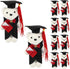 Mini Plush Graduation Bear 10pcs Stuffed Animal with Grad Cap Flower Bear Doll Bouquet Decor Class of 2024 Graduation Present for College High Sch...