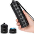 Pill Organizer Weekly - Metal Waterproof Travel Pill Box, 7 Day Large Aluminum Alloy Pill Container, Portable Pill Case for Vitamin, Medicine, Sup...