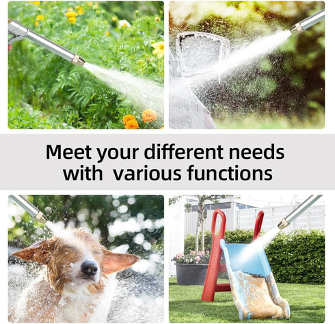 Garden Hose Nozzle Sprayer?100% Heavy Duty Metal High Pressure Water Hose Nozzle Sprayer?fits 3/4” Garden Hose Thread, 360°Rotaing Adjustable Nozz...