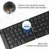 Foldable Bluetooth Keyboard - Portable Wireless Keyboard with Rechargeable Full Size Ultra Slim Folding Keyboard Compatible iOS Android Windows Sm...