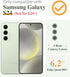 GVIEWIN for Samsung Galaxy S24 Case Floral, with Screen Protector & Camera Lens Protector, Hard PC&TPU Bumper Clear Shockproof Protective Women Ph...
