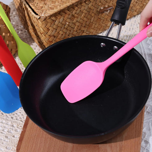 LOVEINUSA Silicone Spatula 4PCS Set, Rubber Spatula Heat Resistant for Baking and Mixing, Non-stick Rubber Spatulas with Stainless Steel Core...